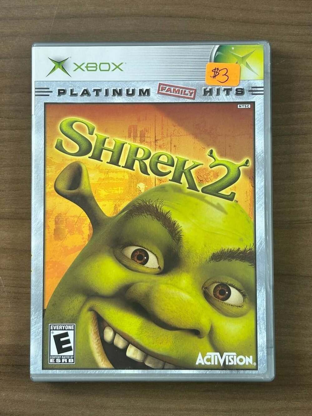 Shrek 2 Microsoft Xbox Platinum Family Hits NTSC Game Disc Case & Manual